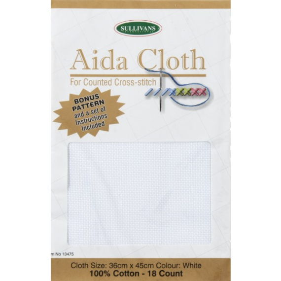 Aida Cloth 18ct White